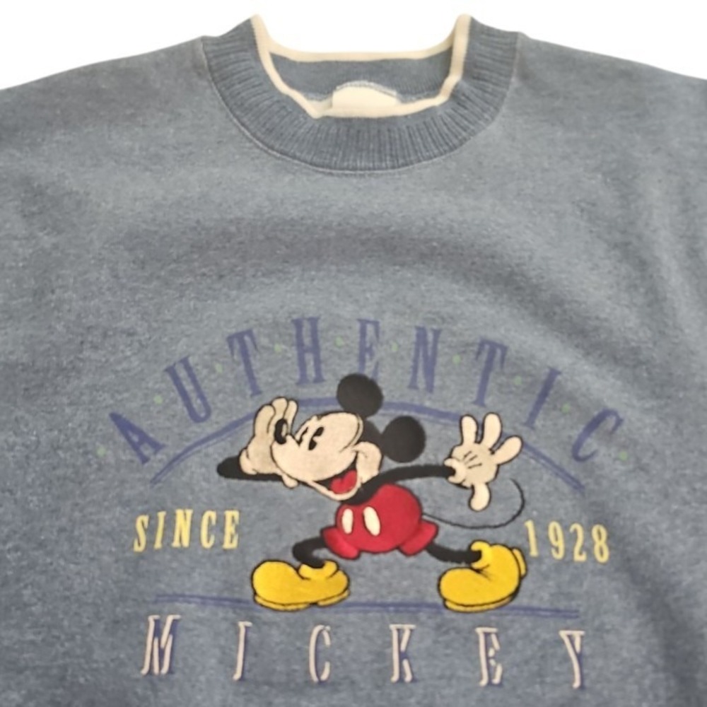 Disney Storeβ Vintage 90s Mickey Mouse Crewneck Pullover Sweatshirt Embroidered